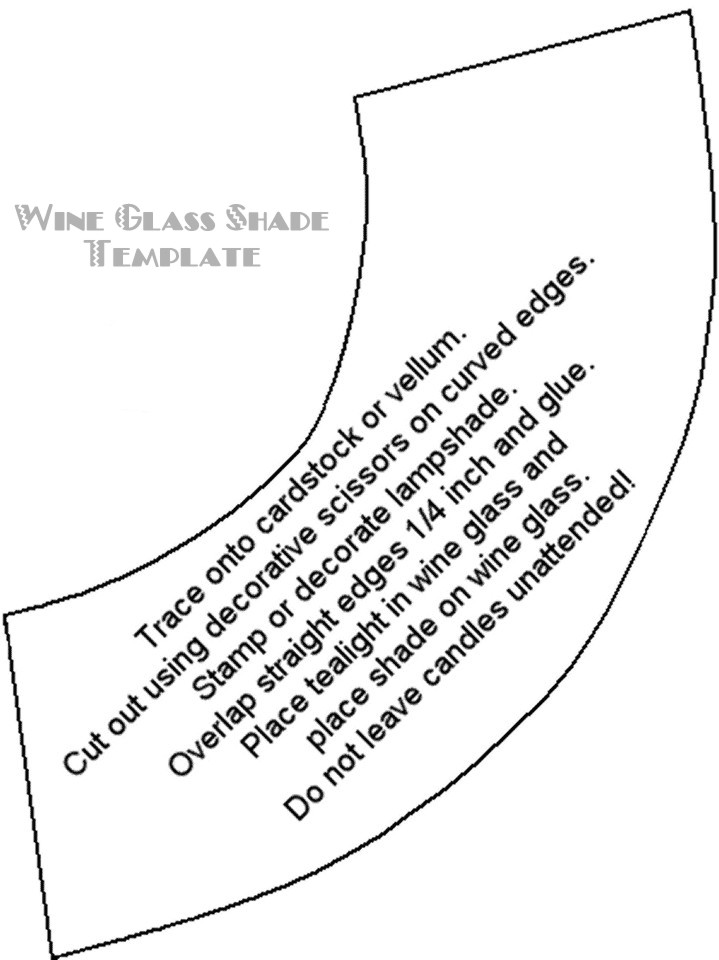 Printable Wine Glass Shade Template Free Templates Printable