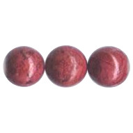 10mm Red Sponge Coral ROUND Beads