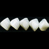 10mm Opaque White Pressed Glass Mussel SHELL Beads