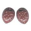 9x12mm Opaque Brown Pressed Glass Nut / ALMOND Charm Beads