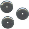 4x12mm Opaque Black Pressed Glass SAUCER Beads