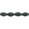 8x13mm Opaque Black Pressed Glass 4-Sided BICONE Beads