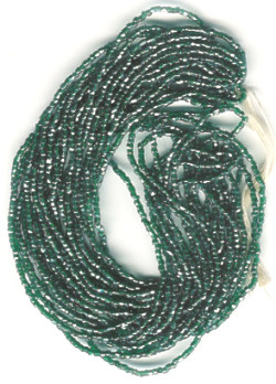 13/o Czech 3-CUT Beads - Trans. Dark Green