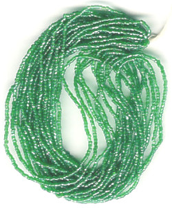 13/o Czech 3-CUT Beads - Trans. Med. Green