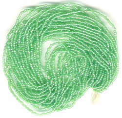 13/o Czech 3-CUT Beads - Trans. Mint Green