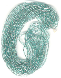 13/o Czech 3-CUT Beads - Trans. Lt. Turquoise S/L