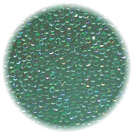 14/o Japanese SEED Beads - Trans. Dark Green Irid.