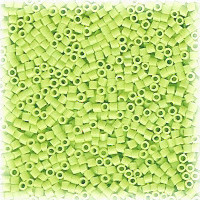 15/o HEX BEADS: Chartreuse