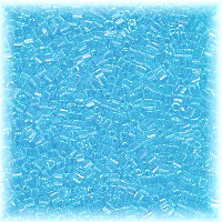 15/o HEX BEADS: Trans. Lt. Turquoise Blue