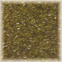 15/o HEX BEADS: Trans. Topaz Brown