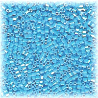 15/o HEX BEADS: Opaque Turquoise Blue