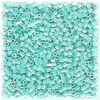 15/o HEX BEADS: Turquoise Green Luster