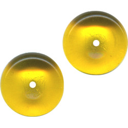 6x16mm Transparent Topaz Pressed Glass RONDELL Focal Beads