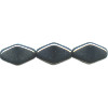 10x17mm Opaque Black Luster (Gunmetal) Pressed Glass 4-Sided BICONE Beads