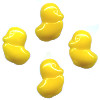 14x18mm Opaque Yellow Pressed Glass DUCK / CHICK Beads