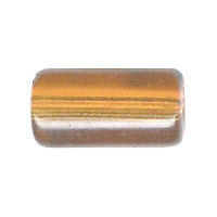 12x23mm Transparent Topaz Brown Pressed Glass Focal TUBE Bead
