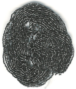 12/o Czech 3-CUT Beads - Opaque Black