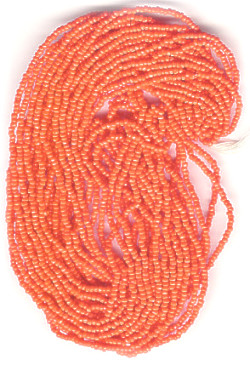 12/o Czech 3-CUT Beads - Opaque Orange