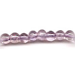 3mm Amethyst ROUND Beads - 15" Strand