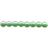4mm Opaque Green Luster Pressed Glass SMOOTH ROUND (Druk) Beads