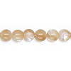 16" Strand, 5mm Natural Mother of Pearl ROUND Beads