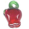 10x15mm Lampwork Glass Red APPLE Charm Beads