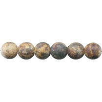6mm Natural Buri Nut ROUND Beads