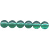 6mm Transparent Teal Green Czech Pressed Glass SMOOTH ROUND Beads