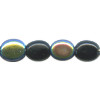 5x6mm Black Vetrail A/B Lampwork OVAL Beads