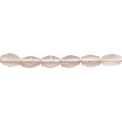4x7mm Transparent Pink Matte Pressed Glass BICONE Beads