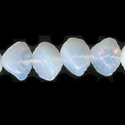 8mm Translucent Opal White Pressed Glass Mussel SHELL Beads
