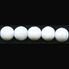 8mm Opaque Chalk White Pressed Glass Smooth ROUND Beads