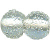 8mm Crystal Sugared *Vintage* Czech Lampwork Snowball ROUND Beads