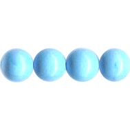 8mm Stabilized Blue Turquoise ROUND Beads