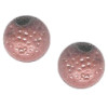 9mm Opaque Brown Pressed Glass COCONUT Charm Beads