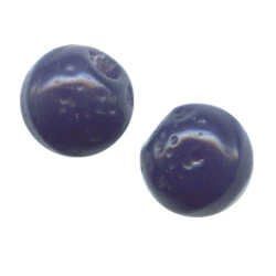 9mm Translucent Purple Pressed Glass PLUM Charm Beads