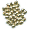 3x7mm Antiqued Metallic Gold Acrylic Dimpled Flat OVAL Beads