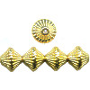 8x10mm Metallic Gold Acrylic Fluted BICONE Beads