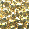 6mm Metallic Gold Acrylic Faceted ROUND Beads
