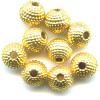 6mm Metallic Gold Acrylic Textured ROUND Beads