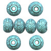 12x15mm Washed Turquoise Blue Moroccan Style Acrylic RONDELLE Beads