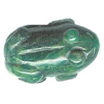 15x24mm African Jade (Grossular Garnet) FROG Animal Fetish Bead