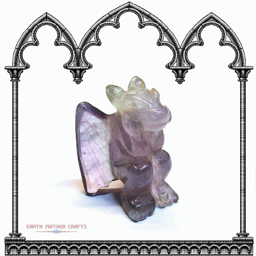 20mm Amethyst 3-D GARGOYLE Bead