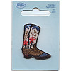 Wrights® (1939100001):  1-1/4" x 1-1/2" Iron-On *Western Boot* Applique