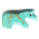 10x22mm Block Turquoise (Simulated) HORSE #2 Animal Fetish Bead