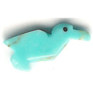10x22mm Block Turquoise (Simulated) DUCK Animal Fetish Bead
