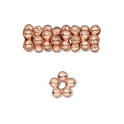 3x7mm Antiqued Copper 5-Bead DISC / SPACER Beads