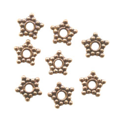 1x10mm Antiqued Copper Bali Style DISC / SPACER Beads