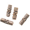 4x12mm Antiqued Copper Bali Style TUBE Beads