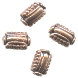 6x11mm Antiqued Copper Bali Style RECTANGLE Beads